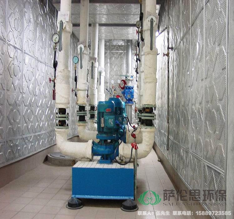 大型水会热水机房设备减振